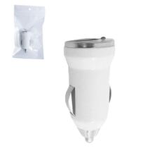 Carregador veicular com saída usb branco