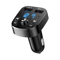 Carregador Veicular Dual USB Transmissor FM Bluetooth 5.0 Adaptador De Player MP3 Kit De Pen Drive Carregador Veicular Dual USB Transmissor FM Bluetooth 5.0 Adaptador De Player MP3 Kit De Pen Drive