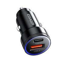 Carregador Veicular Duplo USB-C+A 54W Quick Charge Essager