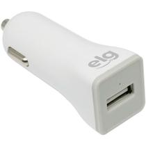 Carregador Veicular ELG CC1SE 1A, 1 Porta USB - Branco