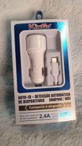 Carregador veicular KINGO 2.4mAh para Tipo-C modelo:C204