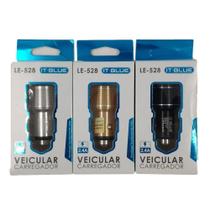 Carregador veicular LE-528 2.4A IT-Blue