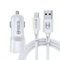 Carregador Veicular Lightning 2.4A 2 Entradas USB Hrebos HS80i