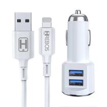 Carregador Veicular Para Lightning Duas Entradas USB Hrebos HS-158i