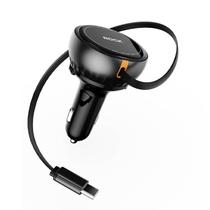 Carregador Veicular PD 45W c/ Cabo Retrátil - H30 da ROCK Carregador Veicular PD 45W c/ Cabo Retrátil - H30 da ROCK