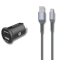 Carregador Veicular Philips Turbo 3.8a/24w + Cabo Usb Type-C