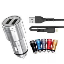 Carregador Veicular Rápido 2 Usb Carro E Caminhão 12/24 V