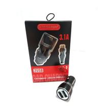 Carregador Veicular Rápido Tipo C 2 Entradas USB Android - H maston
