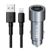 Carregador Veicular Rápido USB-C Para i P h o n e 14 Pro 13 12 11 X