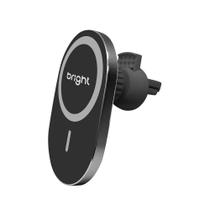 Carregador Veicular Sem Fio Turbo Magnético 15W Bright Carregador Veicular Sem Fio Turbo Magnético 15W Bright