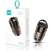 Carregador veicular super mini usb e tipo c qv312