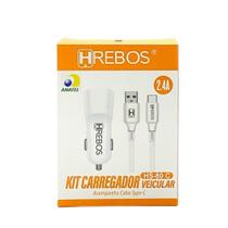 Carregador Veicular Tipo C USB 2.4A Hrebos HS-80C