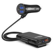 Carregador Veicular Turbo 36W 4 Saídas Usb Cabo 1.8 Mestos