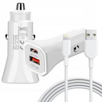 Carregador Veicular Turbo Carregamento Rápido USB USBC Cabo Carregador Original Inova
