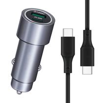Carregador Veicular Turbo com Cabo Tipo-C 1M para Carro