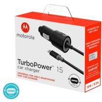 Carregador Veicular TURBO Motorola 15W Moto G50, G52, G60 e G71 5G USB-C - MOAC004I
