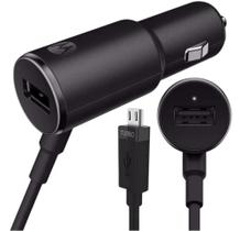 Carregador Veicular Turbo Power 25 / 01 Porta Usb E Cabo V8 Preto