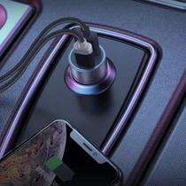 Carregador Veicular Turbo Tipo Usb C Para Motorola Samsung