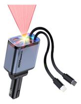 Carregador Veicular Usb-c Pd Usb Turbo 120w Tipo C + Cabo Preto