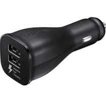 Carregador Veicular USB de Dupla Porta Samsung EP-LN920BBEGUS com Carga Rápida - Embalagem Original, Preto