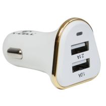 Carregador Veicular USB Multitensão XC-V7-USB Branco/Dourado X-CELL DS TOOLS Carregador Veicular USB Multitensão XC-V7-USB Branco/Dourado X-CELL DS TOOLS