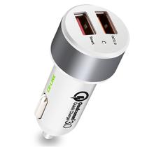 Carregador Veicular USB Portas Carregamento Rapido 3.0 2.4A