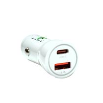 CARREGADOR VEICULAR USB USB + Type-C 30W 4.8A X-CELL XC-V13USB