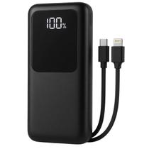 Carregador Viagem Display 100% Cabos USB-C Lightning Carregador Viagem Display 100% Cabos USB-C Lightning