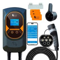 Carregador Wallbox para Carro Elétrico, 7,6KW, 8-32A, 85-264V, Tipo 2, Cabo de 5M