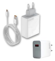 Carregador Xiaomi 120W Original + Cabo USB-C Carregamento Super Rápido