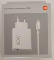 Carregador Xiaomi ORIGINAL 100W Charging Combo MDY19ER Tipo A 100W Cabo USB C 1 Metro, 110V 220V. Bivolt
