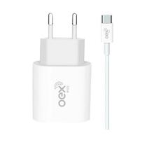 Carregadores Oex Kit Cabo 2 Em 1 Type-C Cg500 Branco