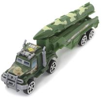 Carreta a Fricção Militar Camuflado Verde Míssil