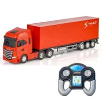 Carreta Caminhão Controle Remoto Iveco Sway Refrigerado Brinquedo Infantil
