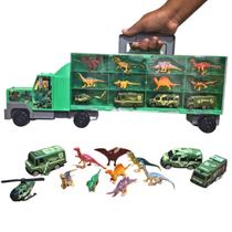Carreta Cegonha Mundo Dos Dinossauros Com Carrinho Miniatura - Braskit