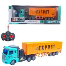 Carreta Controle Remoto Caminhão Baú Truck 4 Canais Grd