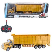 Carreta Controle Remoto Caminhão Baú Truck 4 Canais Grd