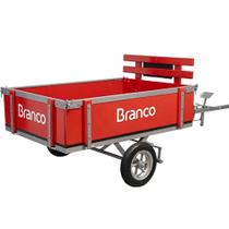 Carreta Simples Fixa BCA300M R8 300kg Para Motocultivador Branco B4T 6.5/7.5