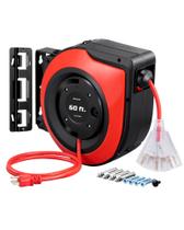 Carretel de cabo de extensão DEWENWILS 60FT 12AWG/3C SJTOW com 3 saídas