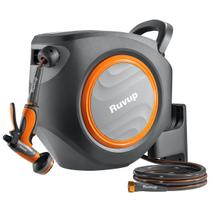 Carretel de Mangueira de Jardim Ruvup 1/2 pol. x 46 m com Retração Automática Carretel de Mangueira de Jardim Ruvup 1/2 pol. x 46 m com Retração Automática