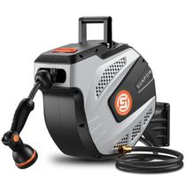 Carretel de Mangueira para Jardim SUNPOW 35 m com Recolhimento Automático e 10 Jatos