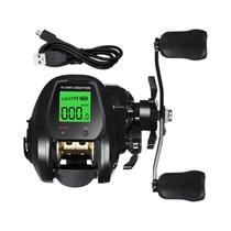 Carretel de Pesca com Tela Grande LED - Alta Velocidade 7.2:1, 10kg - Roda de Tambor Fundido