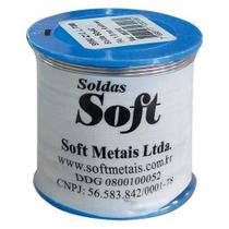 Carretel Estanho 500gr 1,0 mm Resina Azul - Soft Metais
