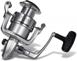 Carretel giratório HUOGUO, carretel de pesca de água doce e salgada, carretel de alumínio CNC, BB liso de aço inoxidável, sistema de arrasto poderoso, interruptor anti-reverso, prata 3000 -