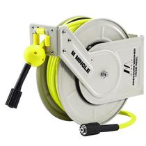 Carretel para mangueira de lavadora de alta pressão M MINGLE 18 m com recolhimento automático, 3600 PSI Carretel para mangueira de lavadora de alta pressão M MINGLE 18 m com recolhimento automático, 3600 PSI