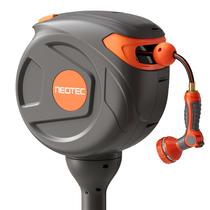 Carretel Retrátil para Mangueira de Jardim NEO-TEC 15 m 5/8" com Giro 360 e Instalação sem Furação