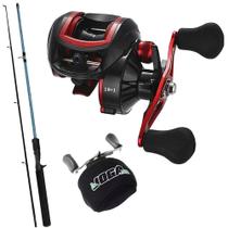 Carretilha 19 Rolamentos com Vara 1,80mts e Capa de Proteção