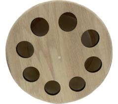 Carretilha De Madeira Para Pipa 31 Cm Diâmetro Fechada