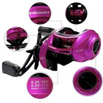 Carretilha de Pesca CROBAT 3+1 Rol Esquerda Rosa Carretilha de Pesca CROBAT 3+1 Rol Esquerda Rosa