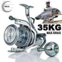 Carretilha De Pesca Marítima De Metal Completo Com Dragagem Máxima De 35kg, Durável Para Surfcasting